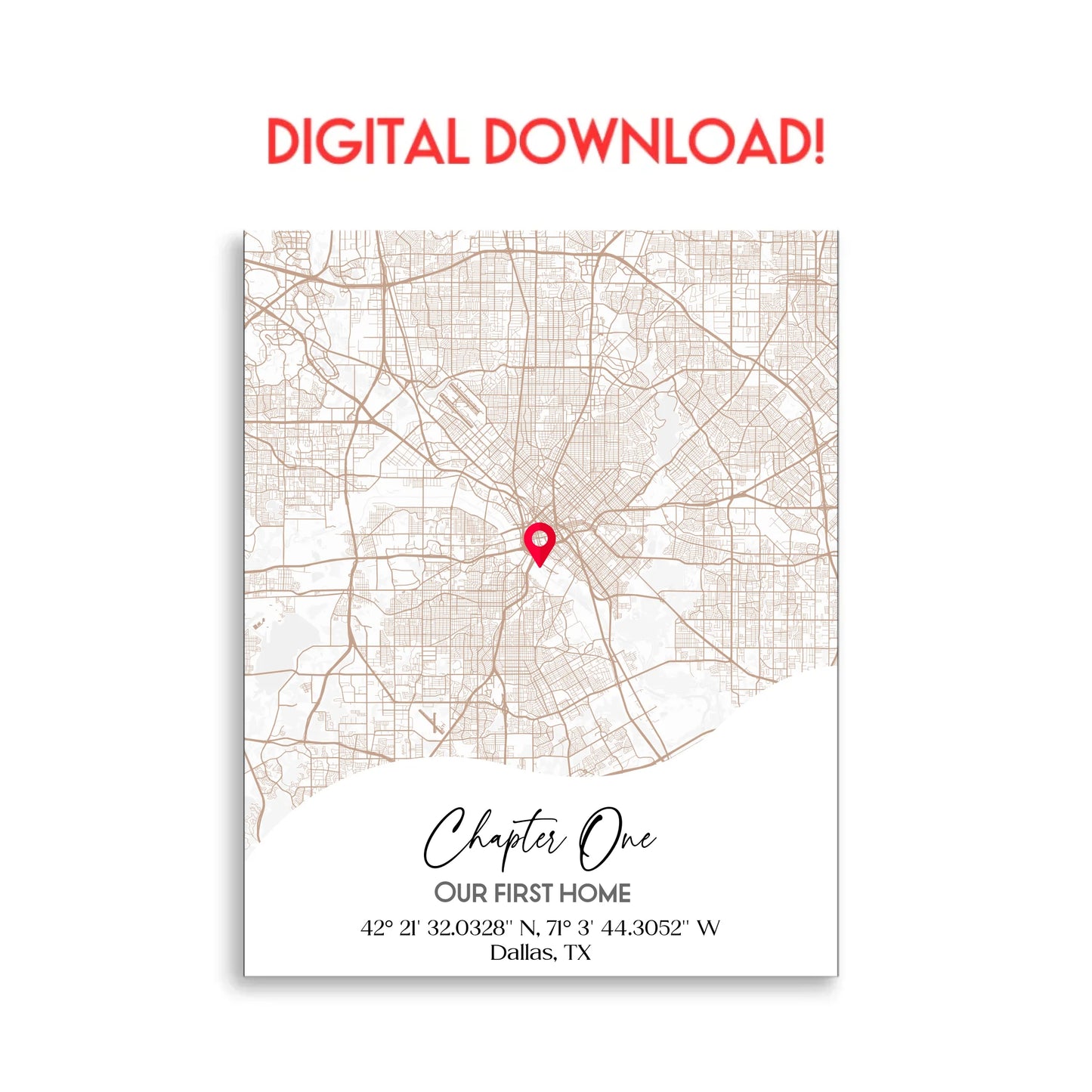 Our first home digital download poster