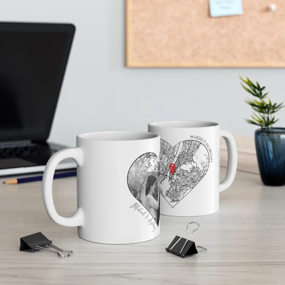 Dating anniversary mug