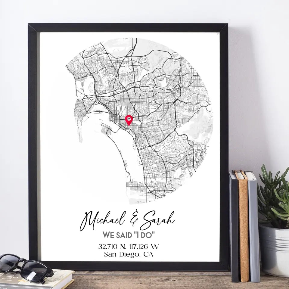 Where We Met Map Gift