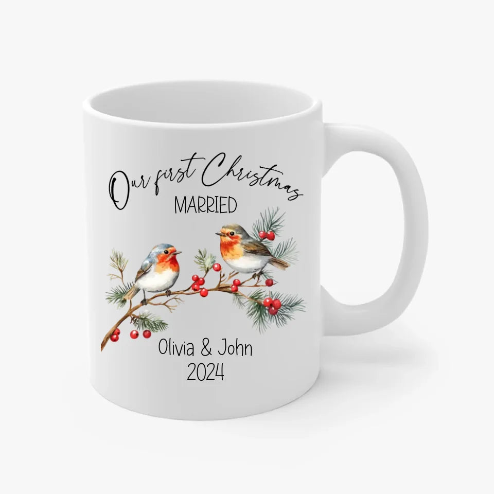 First Christmas Married Mugs