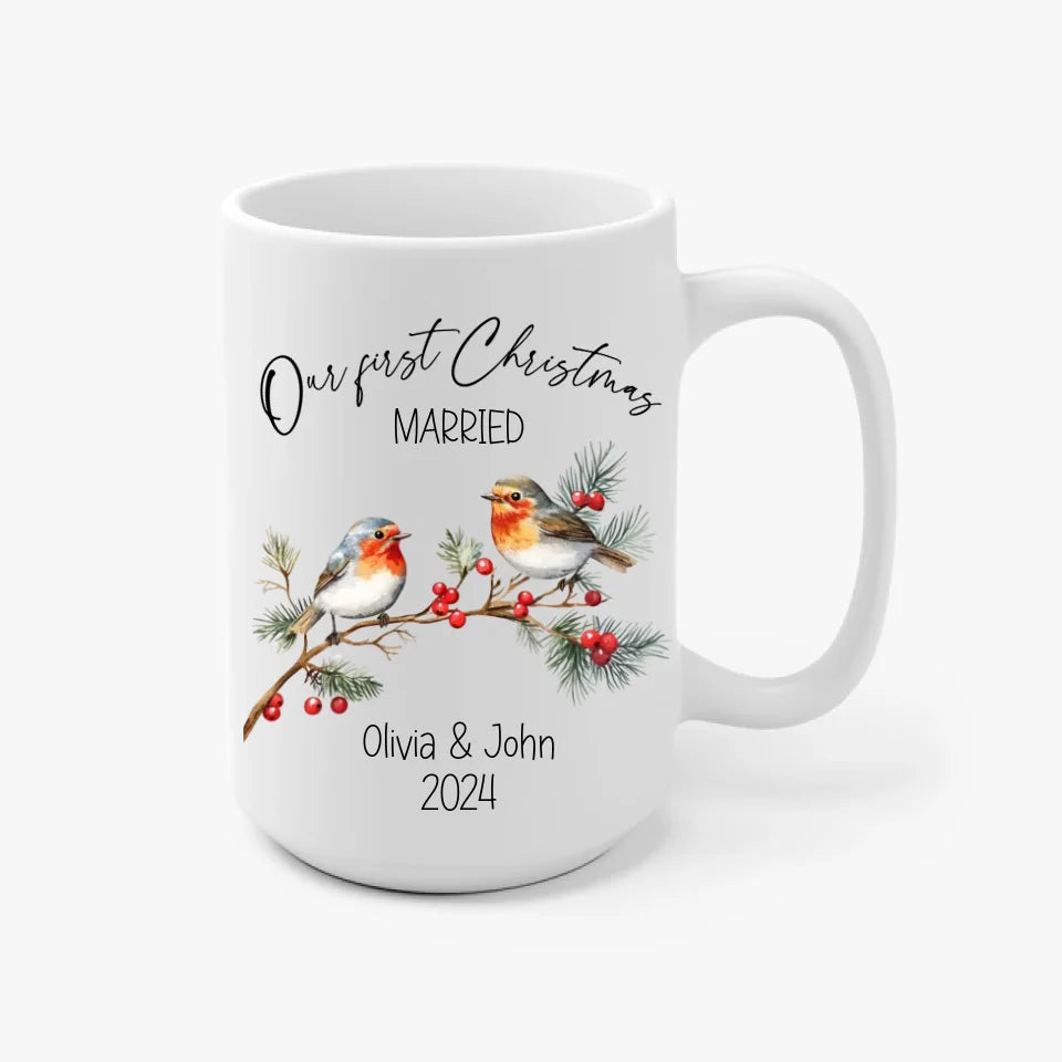 First Christmas Married Mugs