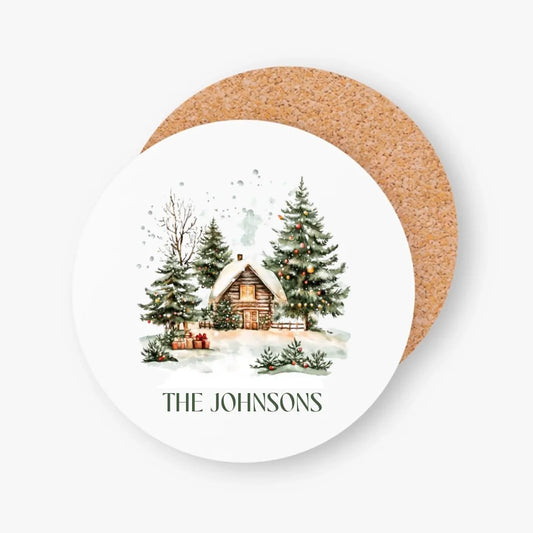 Custom Family Christmas Coasters