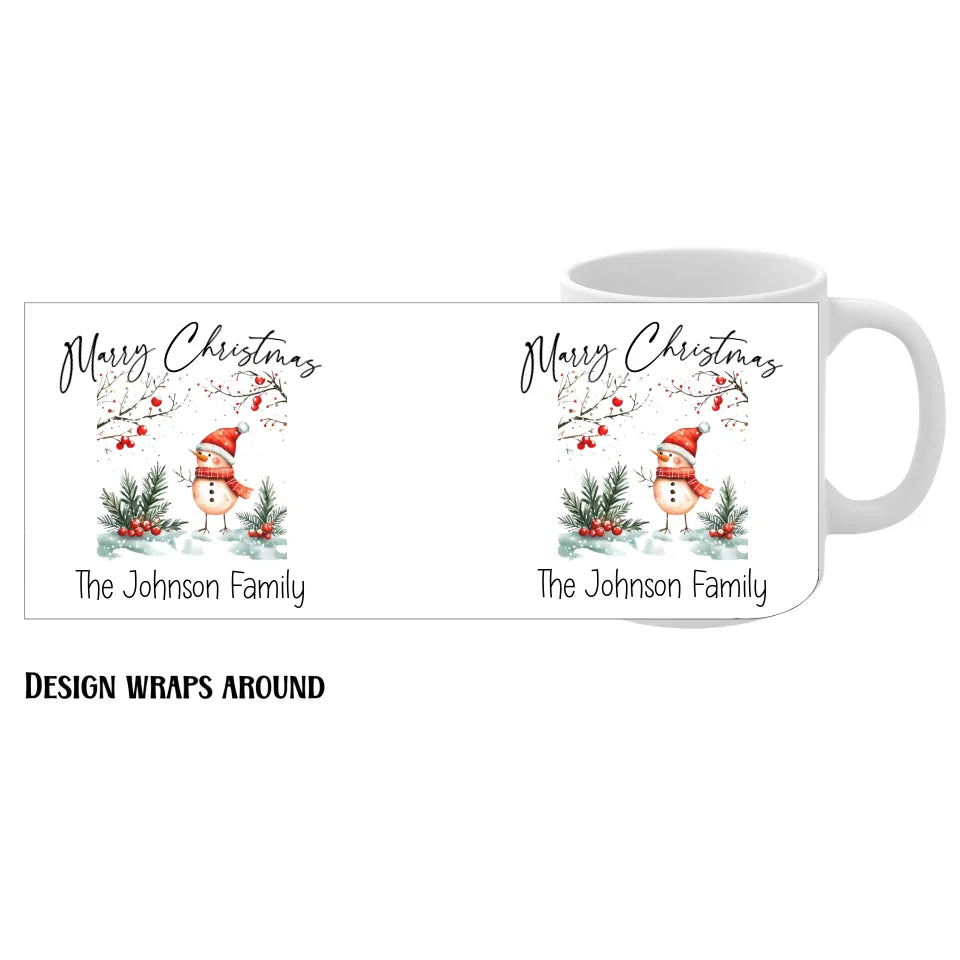 11oz white Family Christmas Mug live editor