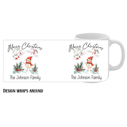 11oz white Family Christmas Mug live editor