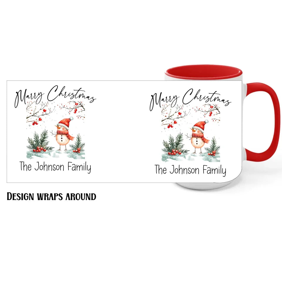 15oz red Family Christmas Mug