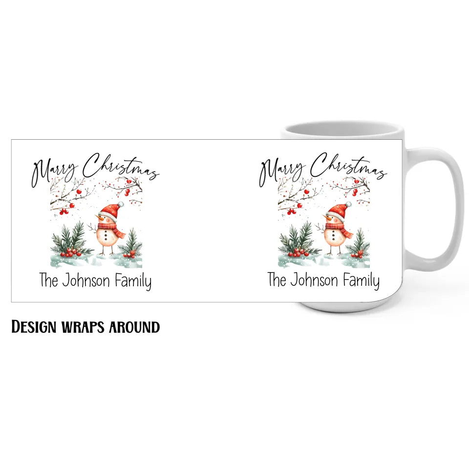 15oz white Family Christmas Mug live editor