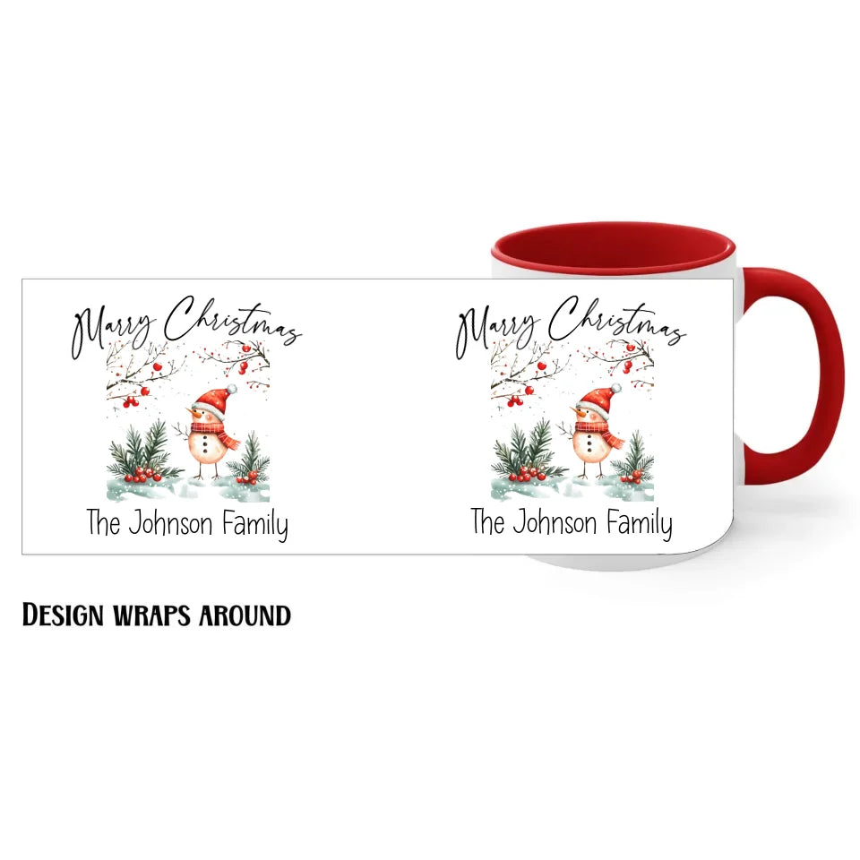 11oz red Family Christmas Mug live editor