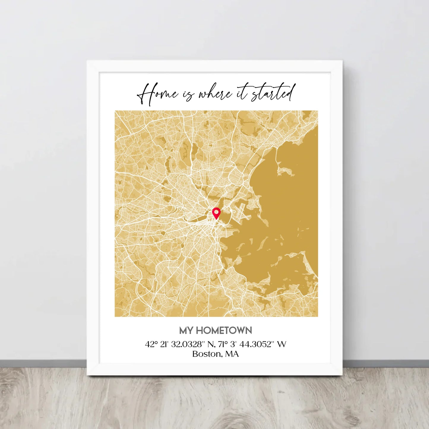 Personalized Hometown Map of any city