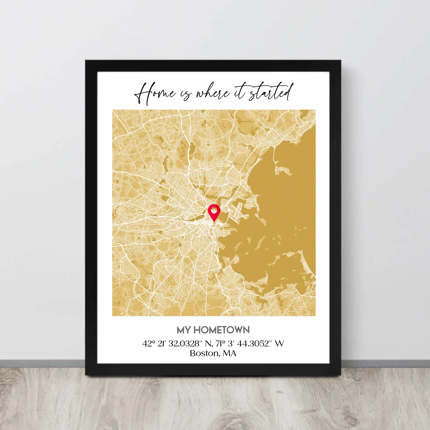 Custom Hometown City Map print 