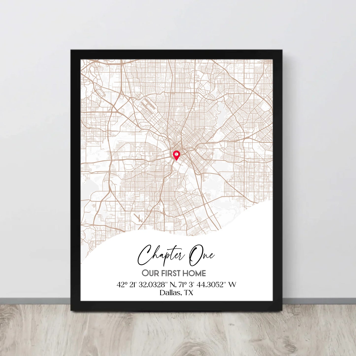 Our first home map print
