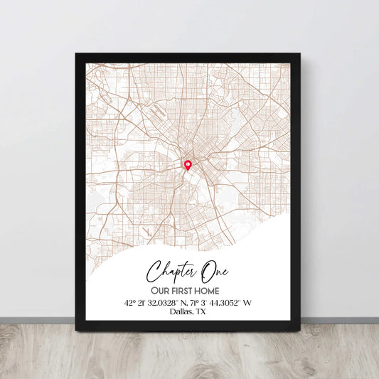 Our first home map print