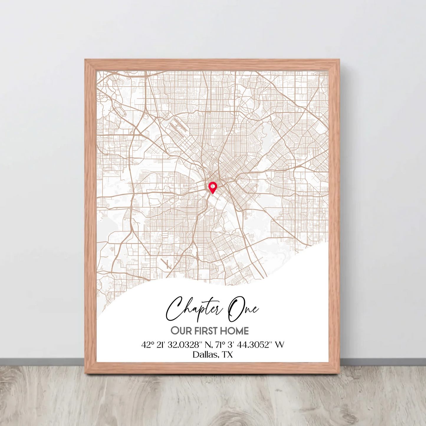 Location of our first home map print 