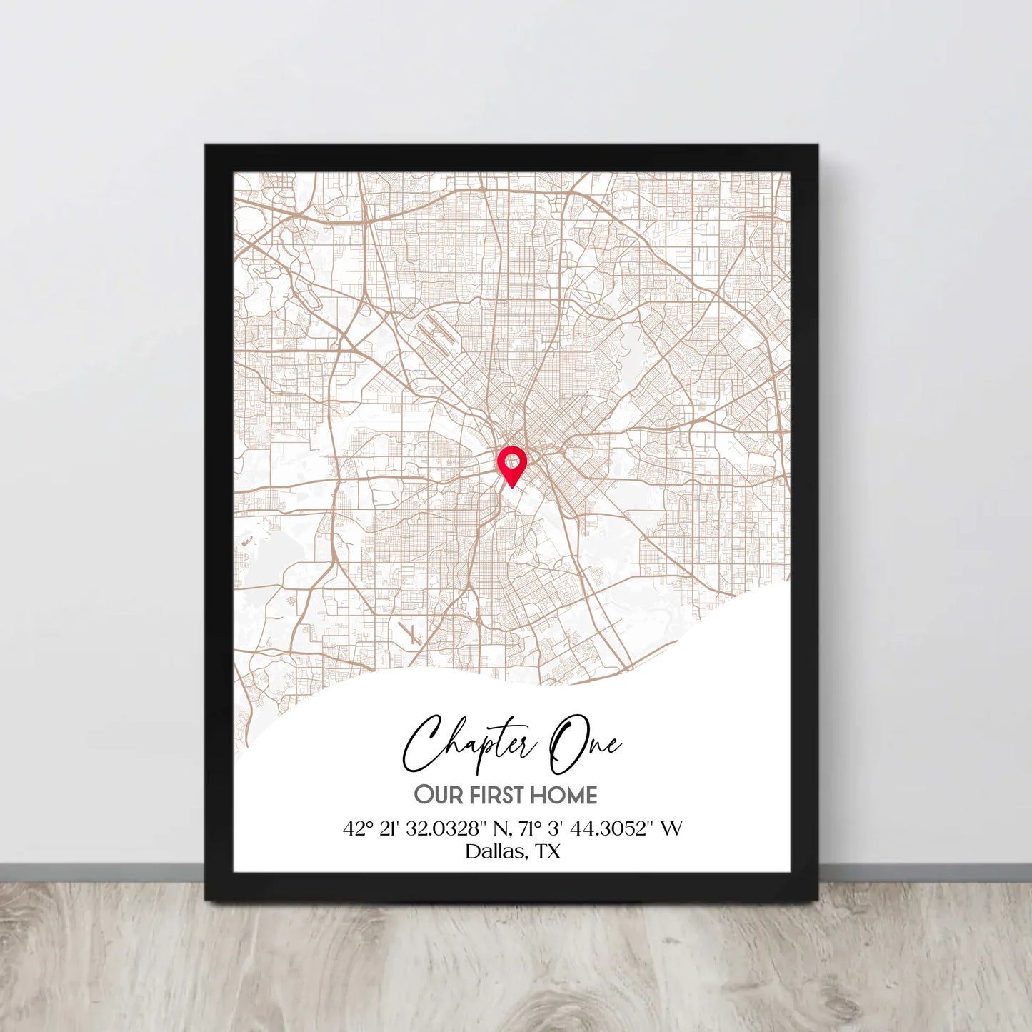 Our first home print in black frame