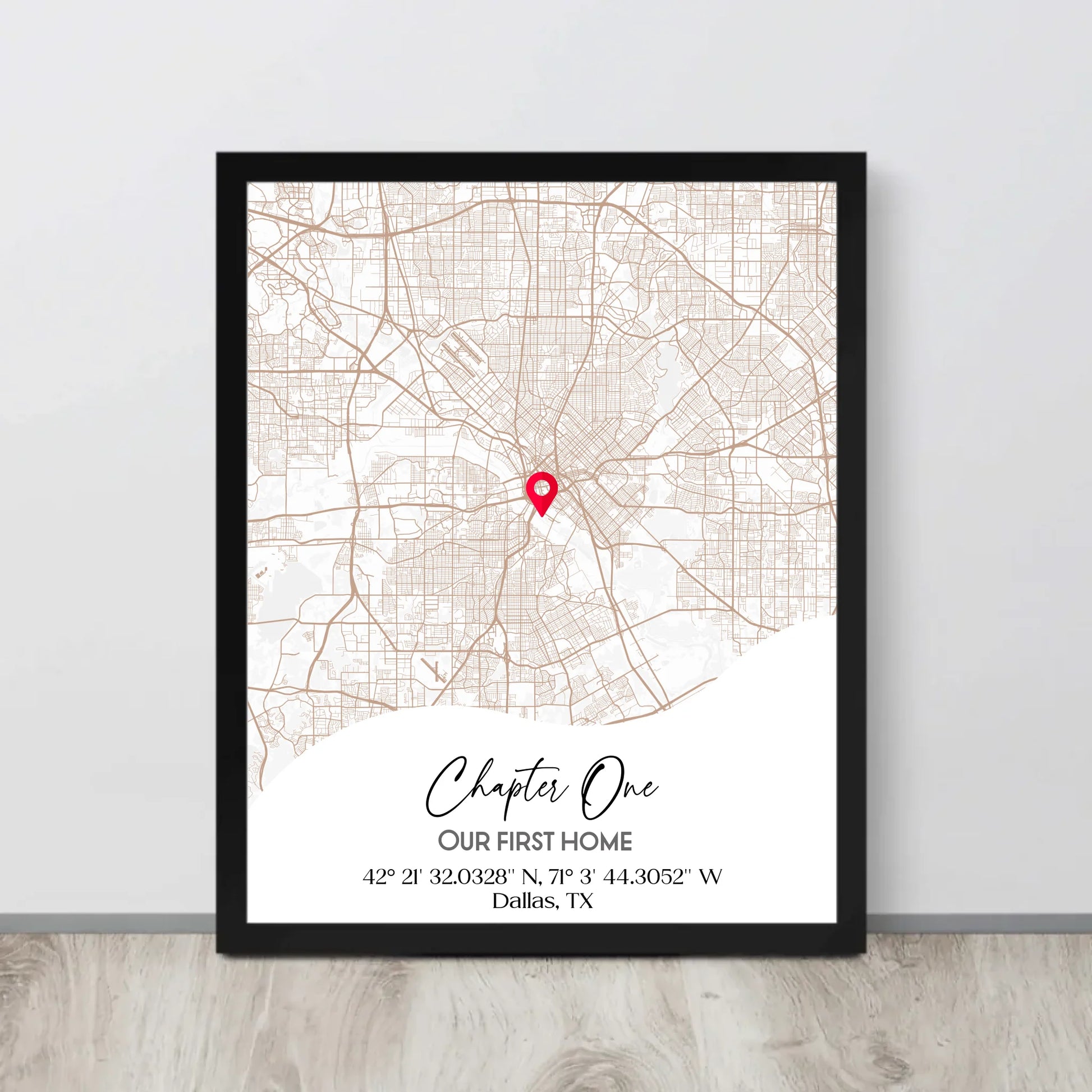 Our first home print in black frame