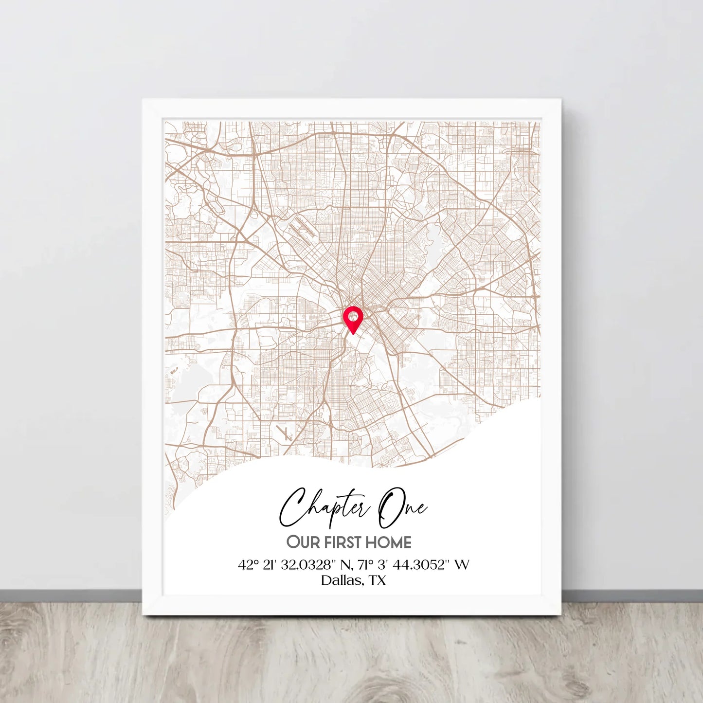 Our first home print in white frame