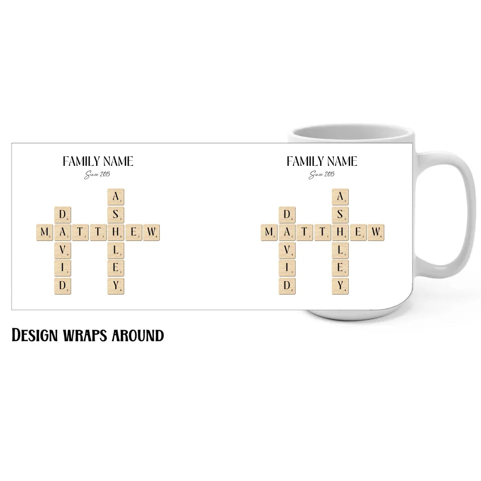 15oz white personalized family mugs with live editor